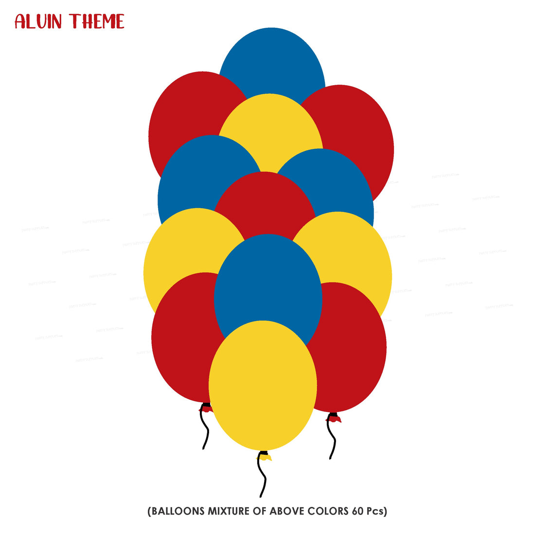 PSI Alvin the Chipmunks Theme Colour 60 Pcs. Balloons