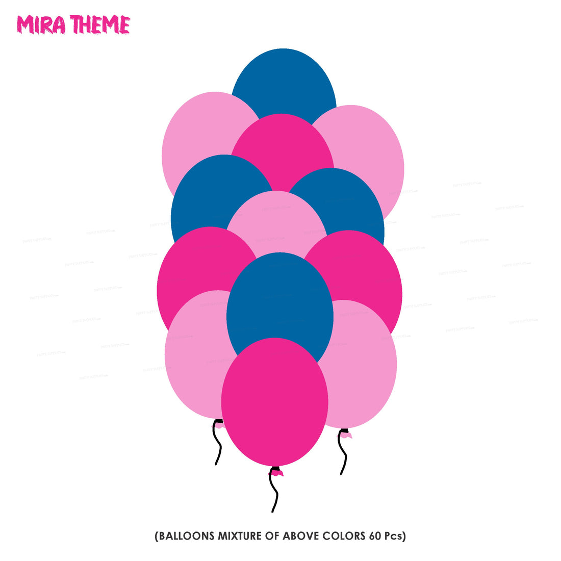 Mira the Royal Detective Theme Colour 60 Pcs. Balloons