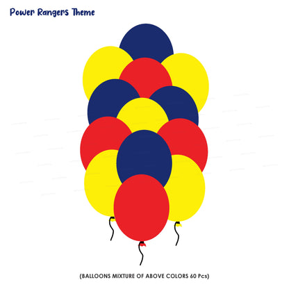 PSI Power Rangers Theme Colour 60 Pcs. Balloons