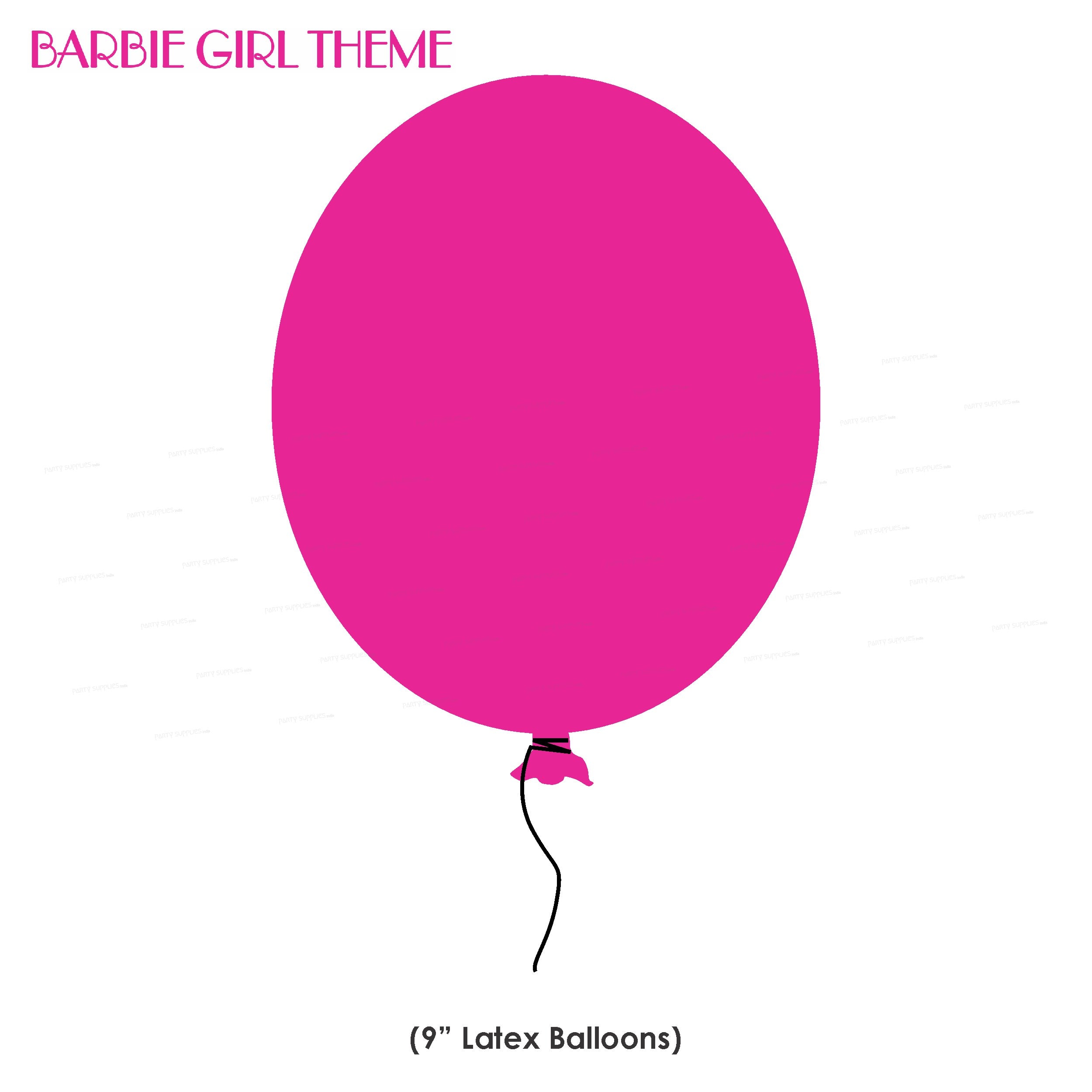 PSI Barbie Theme Colour 60 Pcs. Balloons