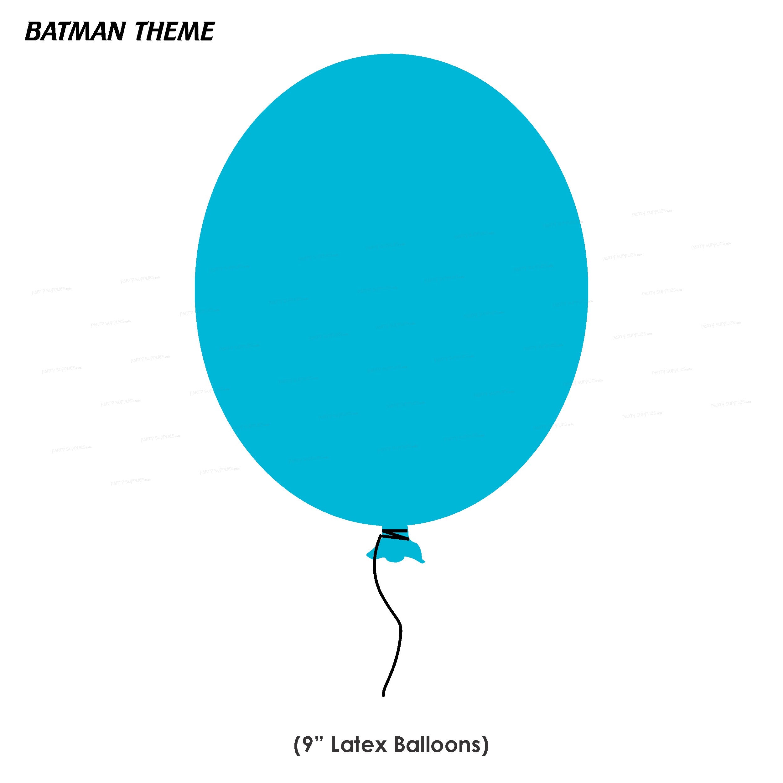 Batman Theme Colour 60 Pcs. Balloons