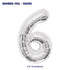 Number 6 Premium Silver Foil Balloon - image 1 of 4 | Party Supplies India
