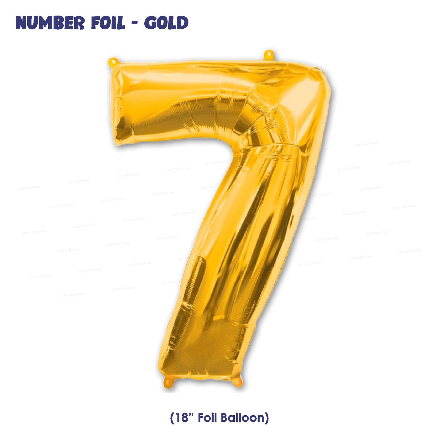 Number 7 Premium Gold Foil Balloon