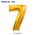 Number 7 Premium Gold Foil Balloon - image 1 of 4 | Party Supplies India