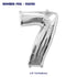 Number 7 Premium Silver Foil Balloon - image 1 of 4 | Party Supplies India