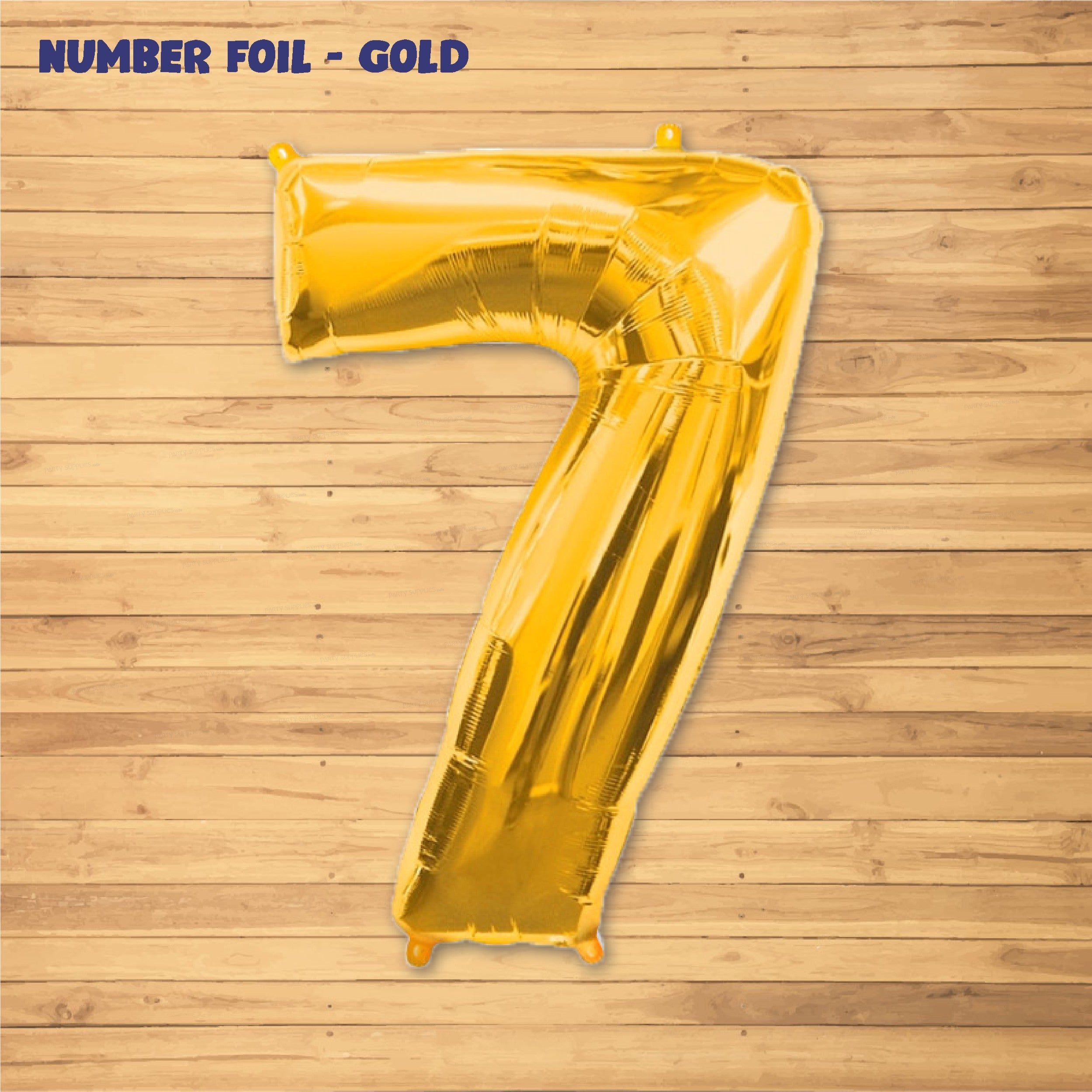 Number 7 Premium Gold Foil Balloon