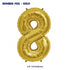 Number 8 Premium Gold Foil Balloon - image 1 of 4 | Party Supplies India