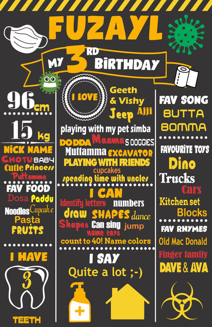 Quarantine Theme Chalk Board