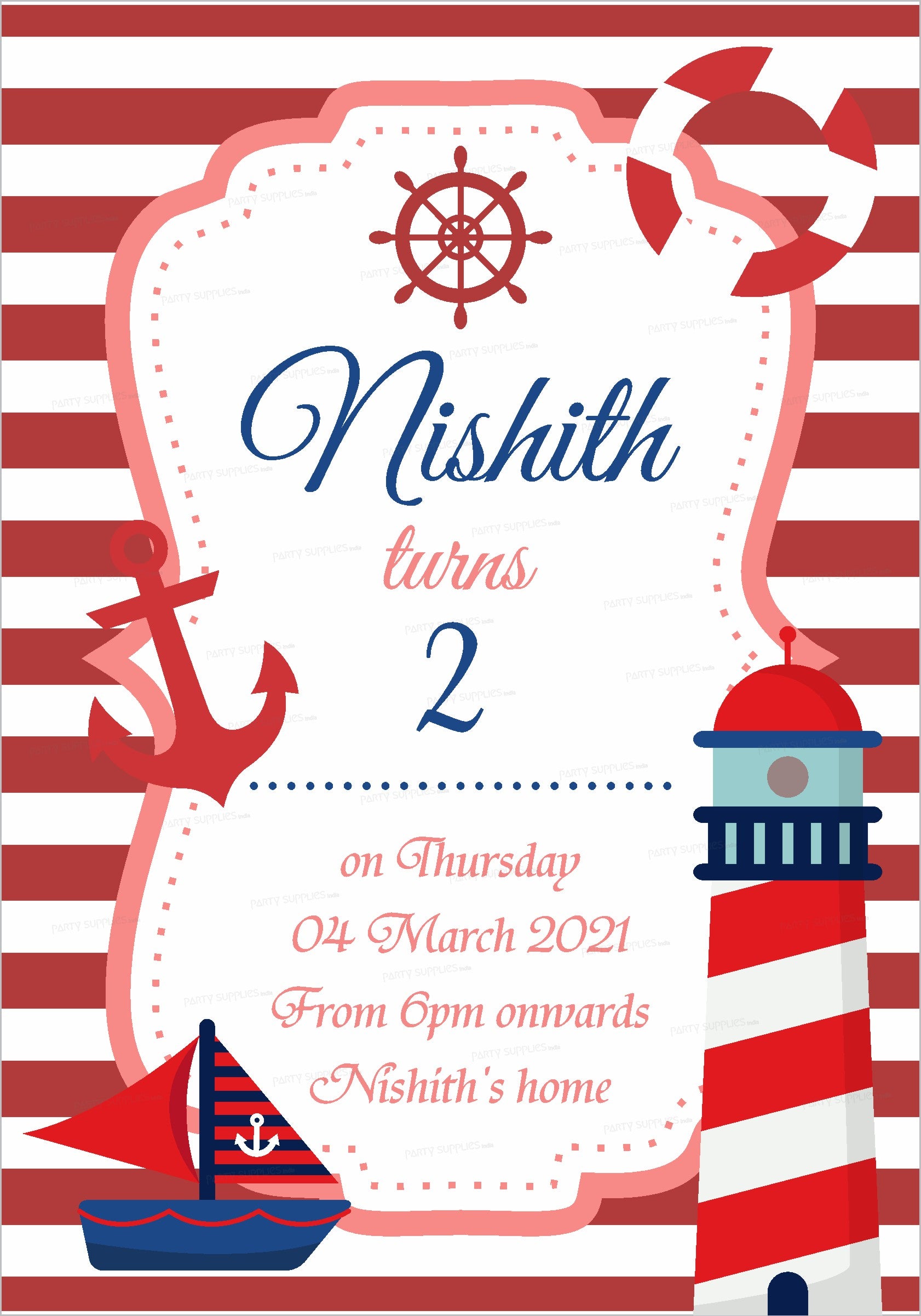 Sailor Theme Invite