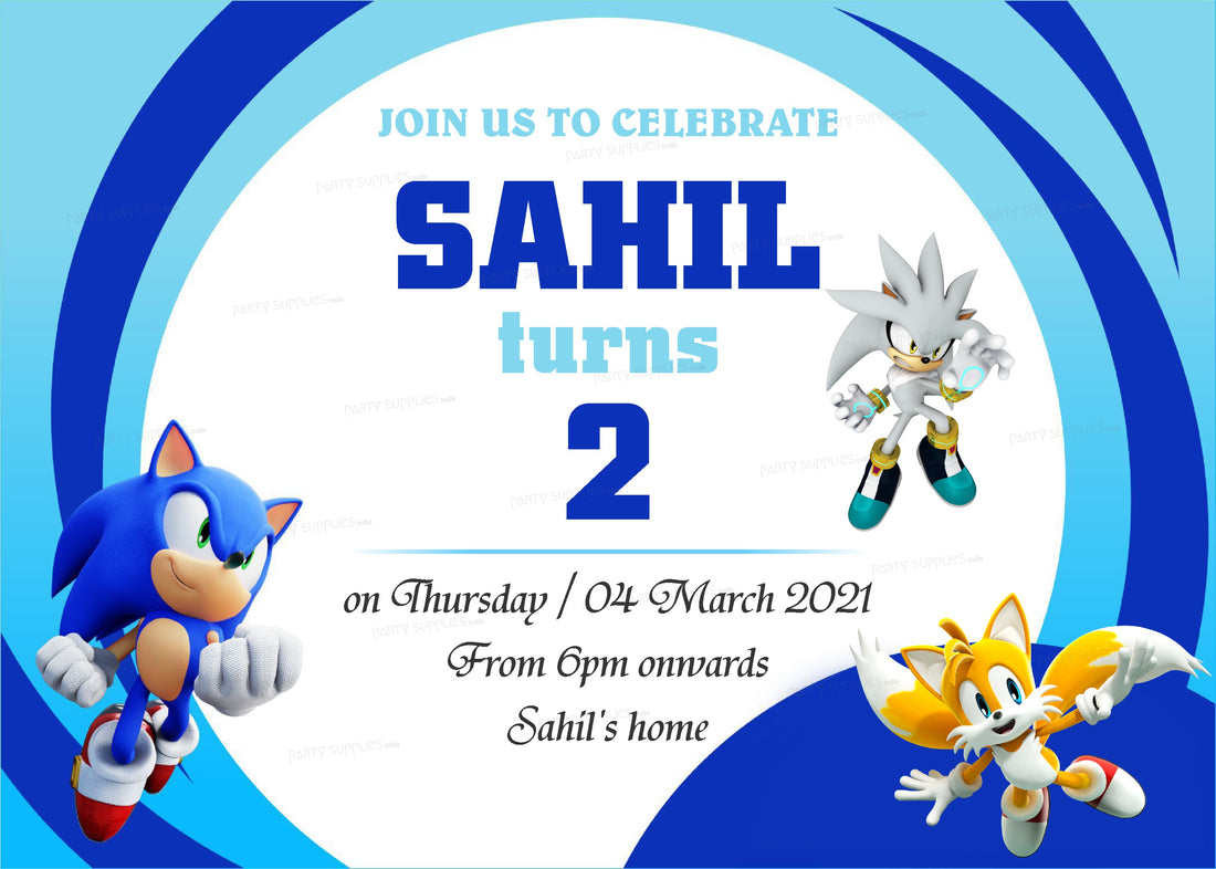 PSI Sonic the Hedgehog Theme Invite