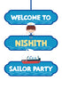 Sailor Theme Door Poster - image 1 of 3 | Party Supplies India