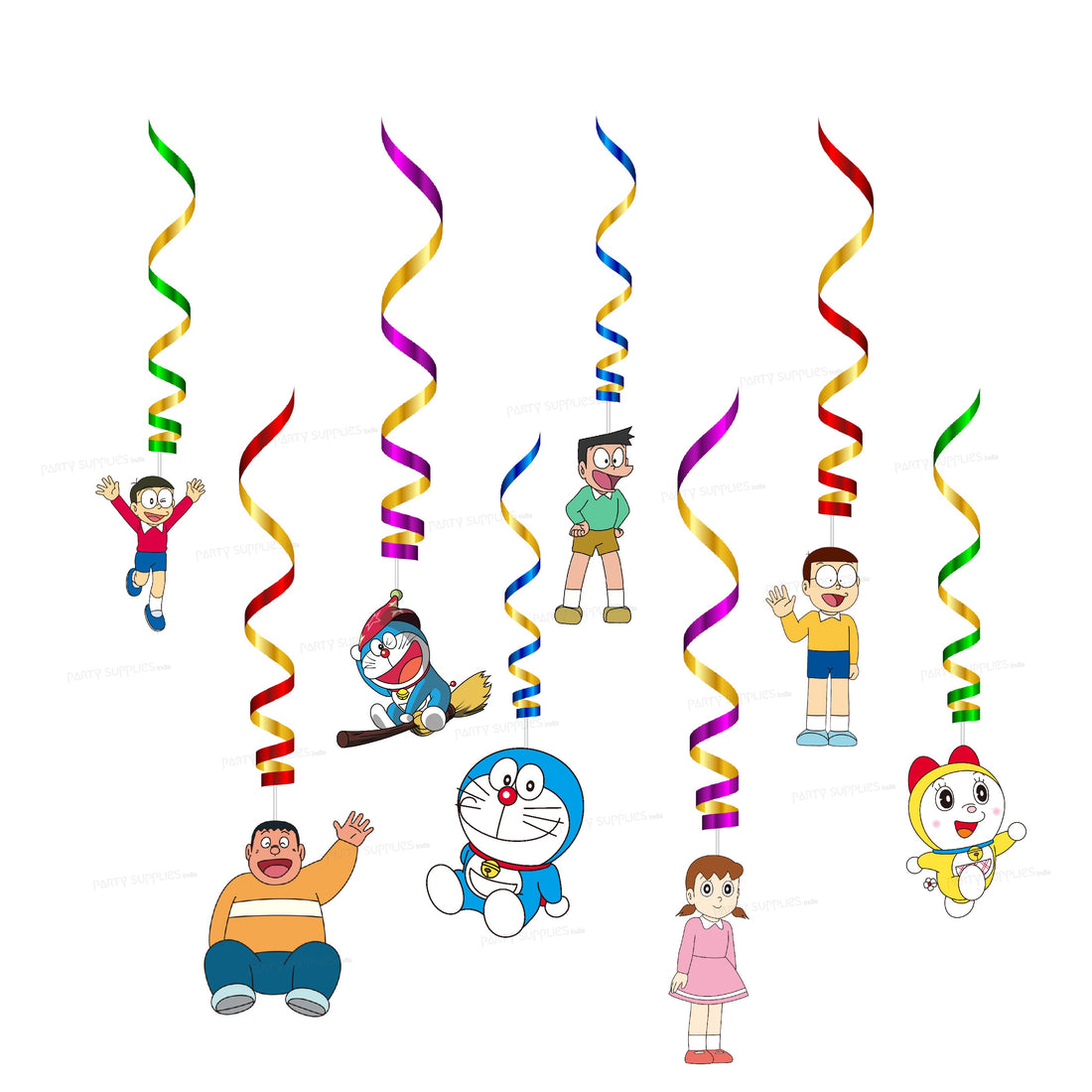 Doraemon Theme Swirls