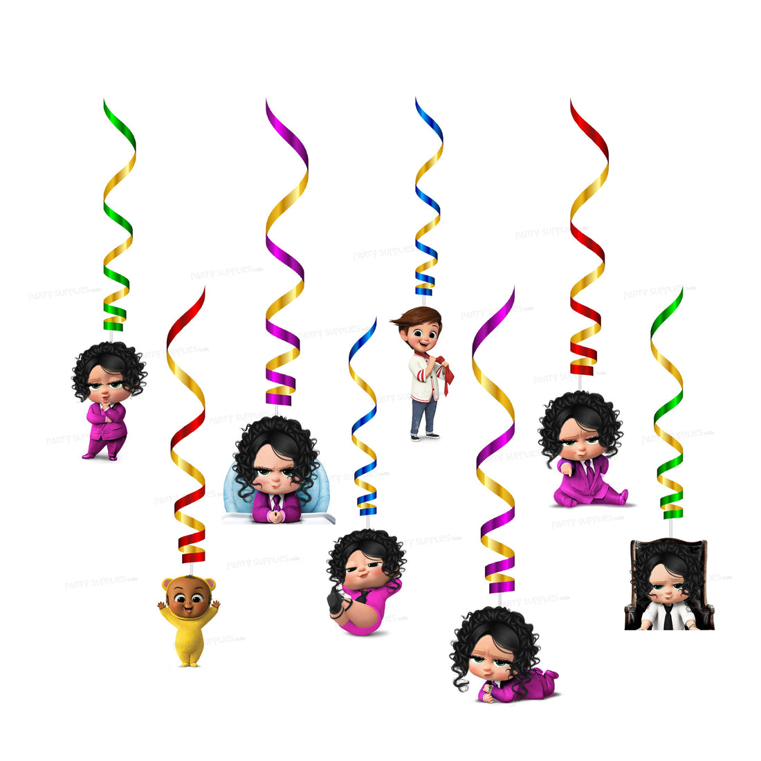 Girl Boss Baby Theme Character Swirls