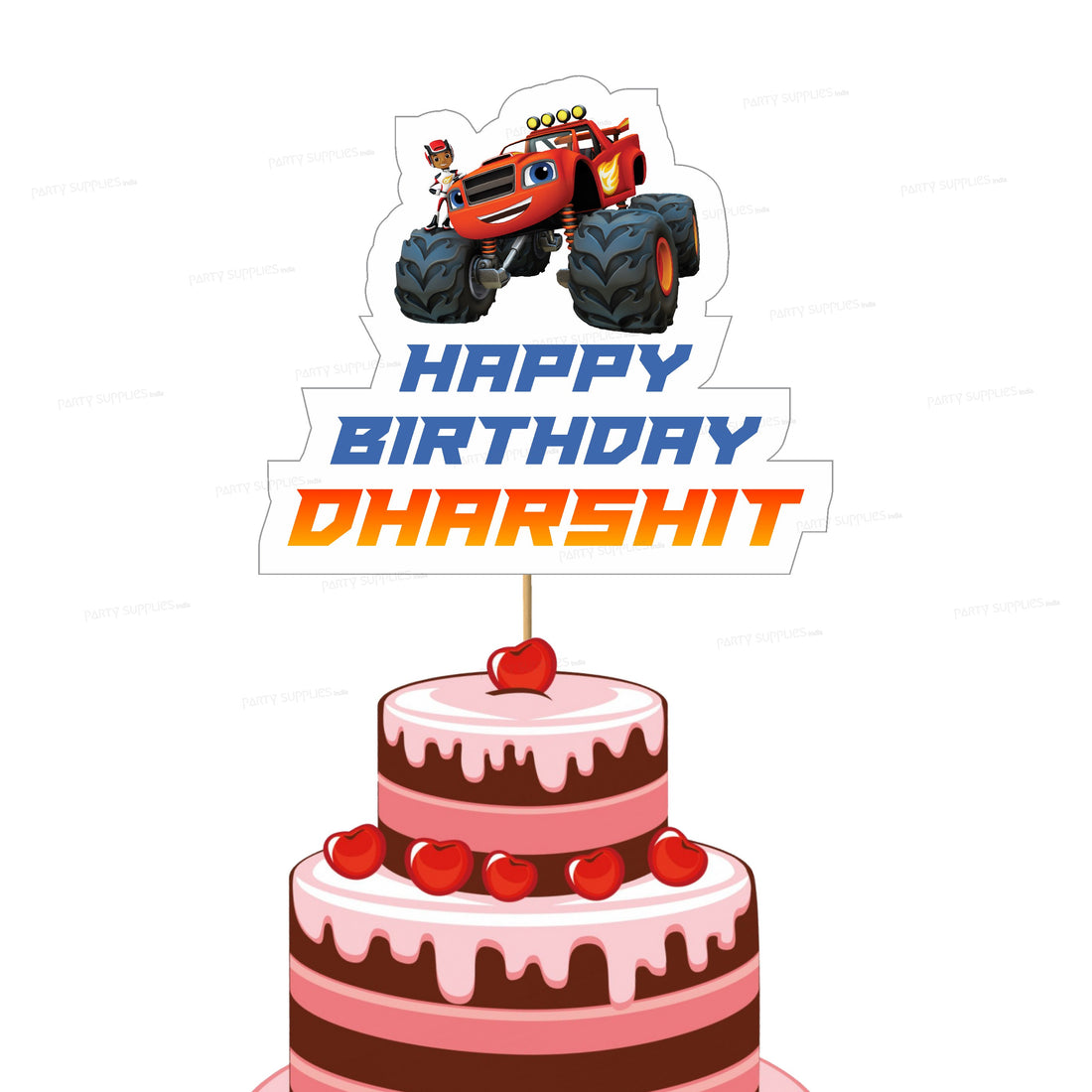 Blaze and the Monster Machines Theme Classic Cake Topper