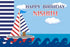 Sailor Theme Customized Backdrop - 6X4 fT. - image 1 of 7 | Party Supplies India