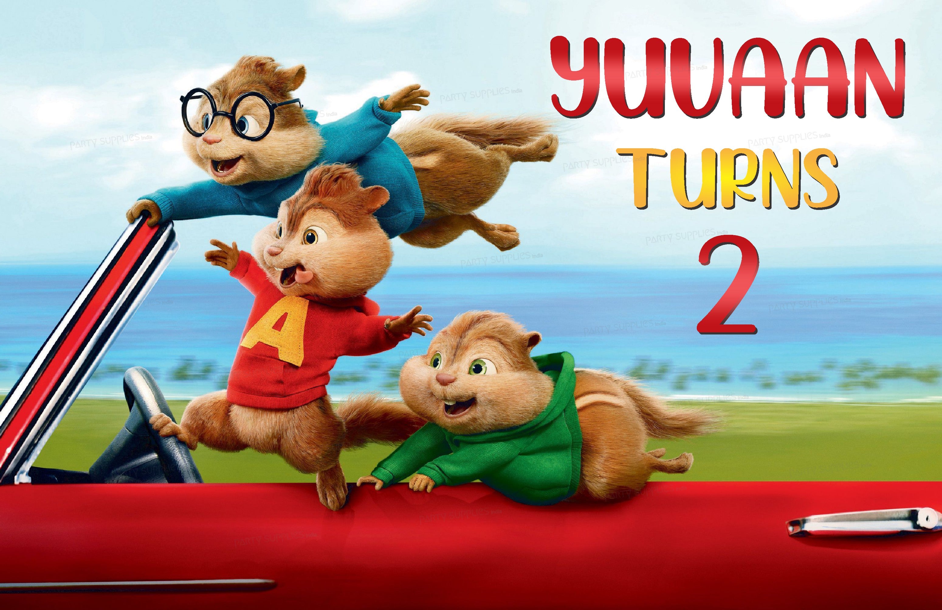 Alvin and Chipmunks Theme Backdrop