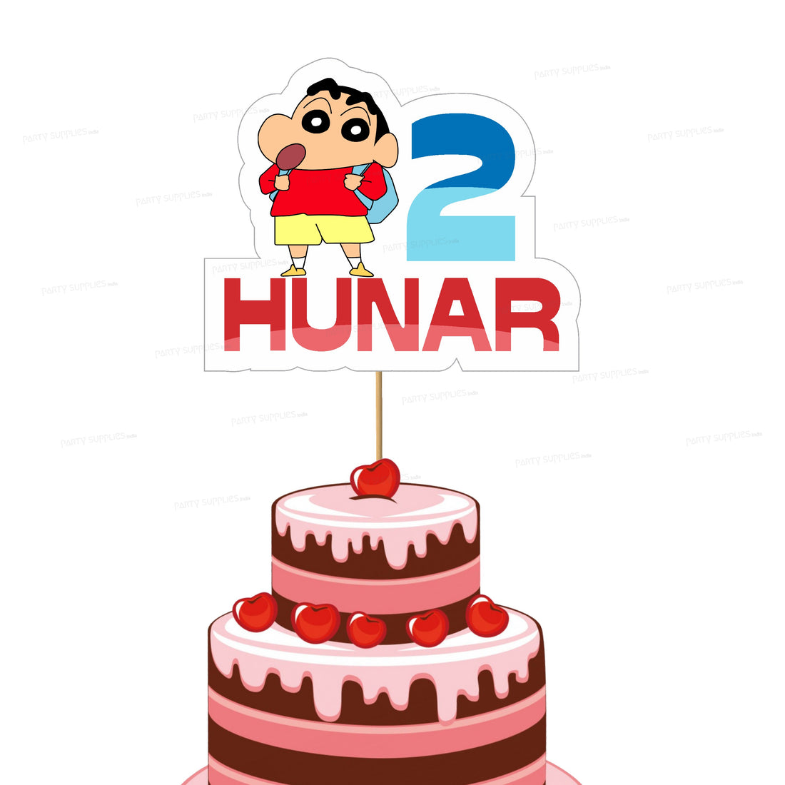 Shinchan Theme Customized Cake Topper