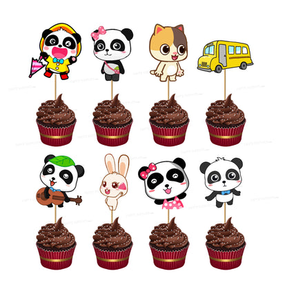 PSI Baby Bus Theme Characters Cup Cake Topper
