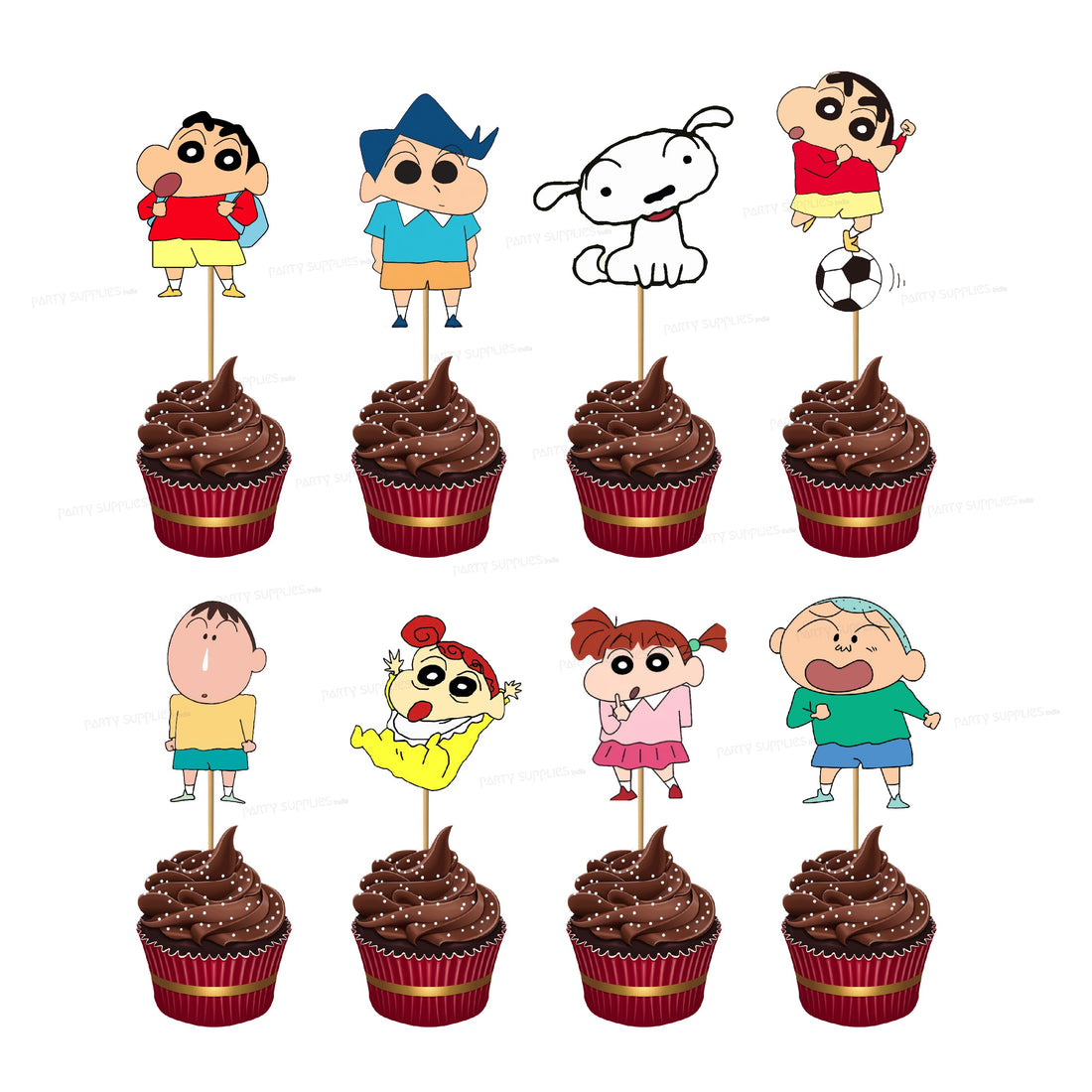 Shinchan Theme Cup Cake Topper