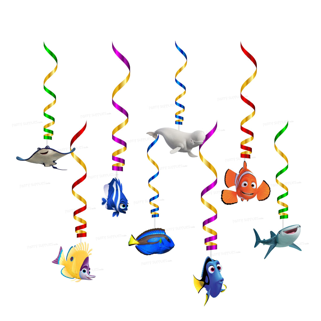 Nemo and Dory Theme Swirls