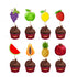 Fruits Theme Classic Cup Cake Topper - image 1 of 3 | Party Supplies India