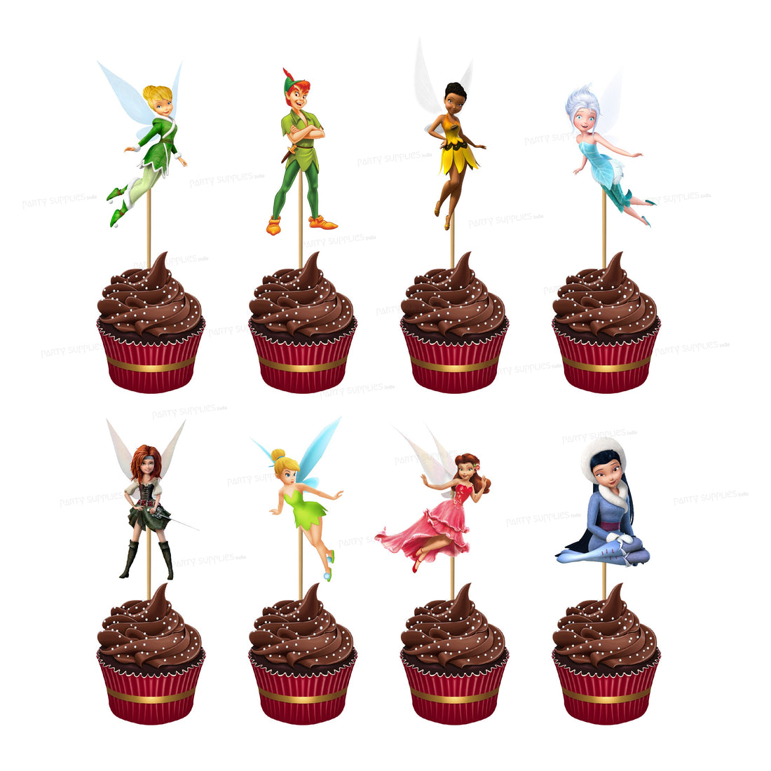 Tinker Bell Theme Cup Cake Topper