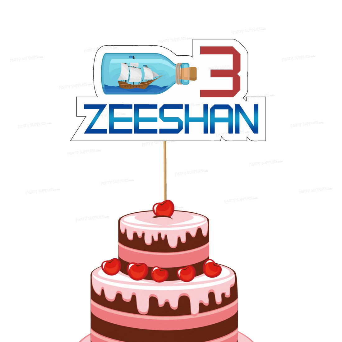 Sailor Theme Classic Cake Topper