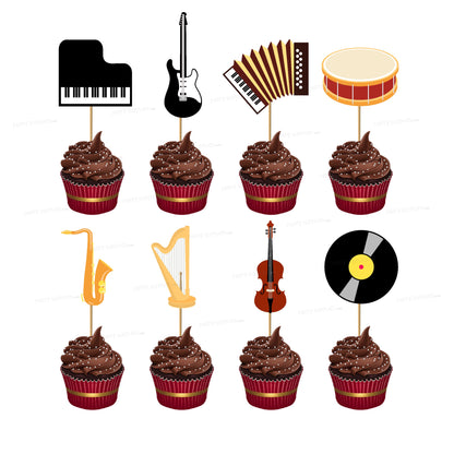 PSI Music Theme Cup Cake Topper
