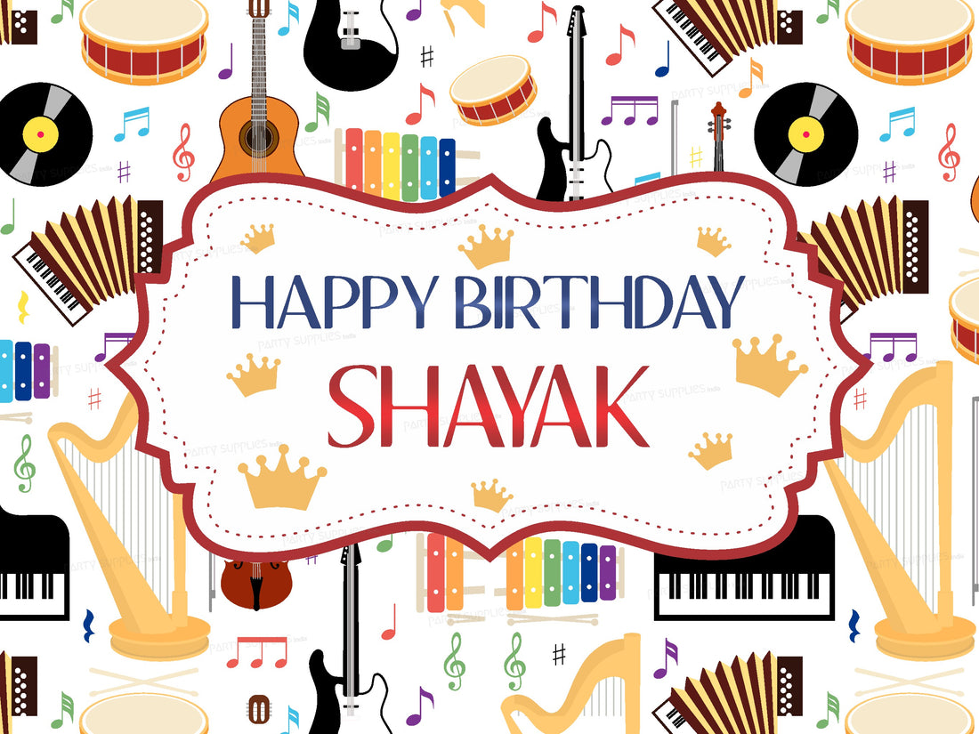 Music Theme Personalized Backdrop