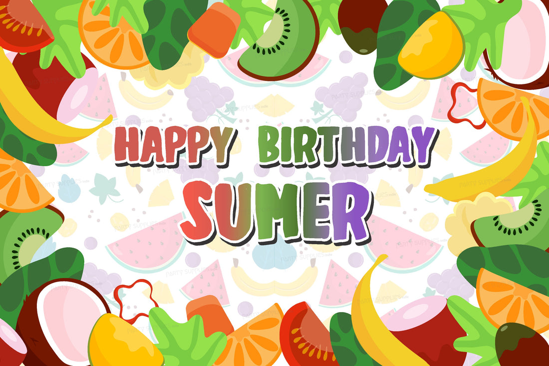 Fruits Theme Customized Backdrop