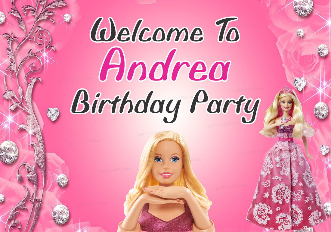 Barbie Theme Customized Welcome Board