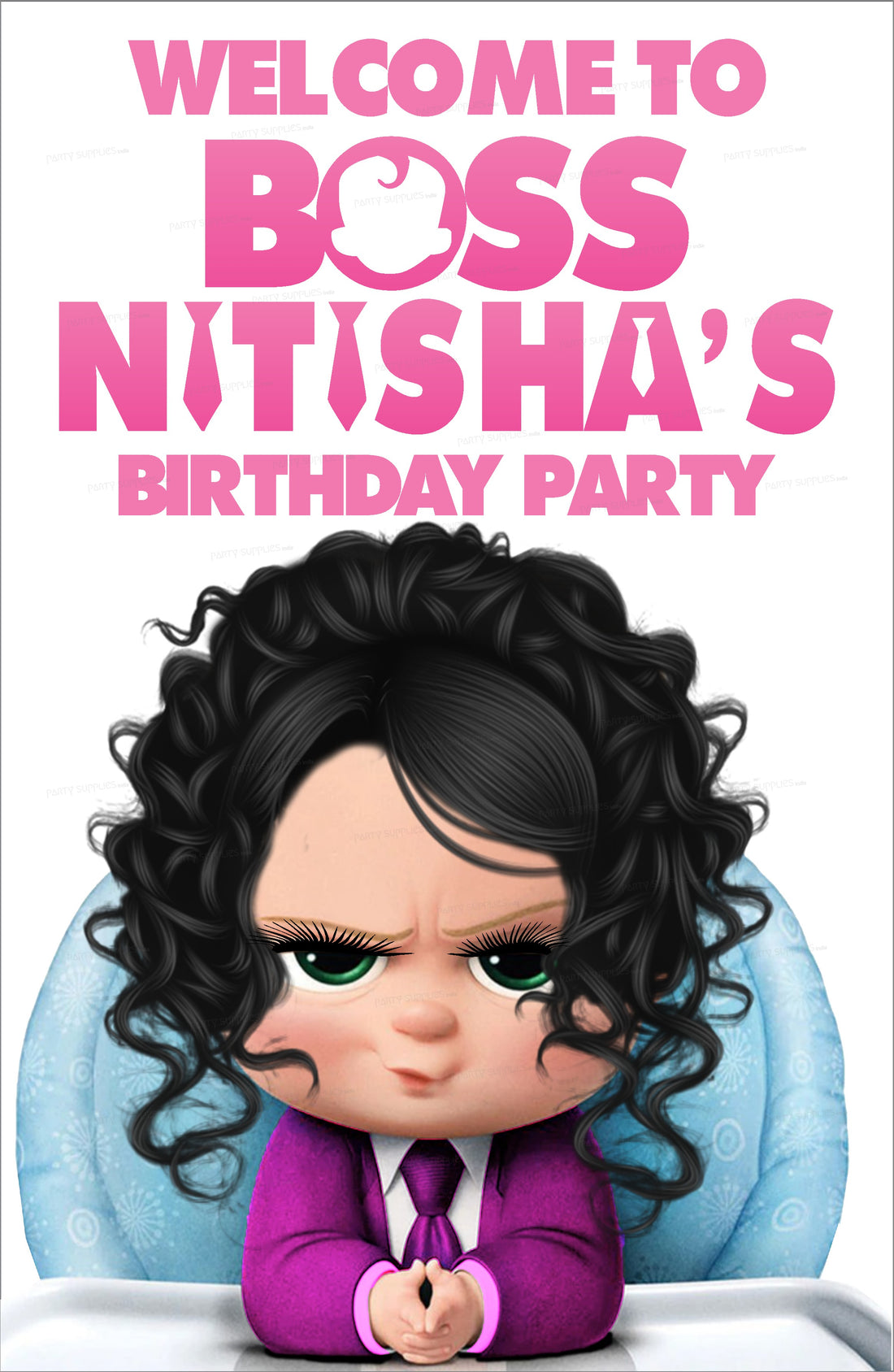 Girl Boss Baby Theme Customized Welcome Board