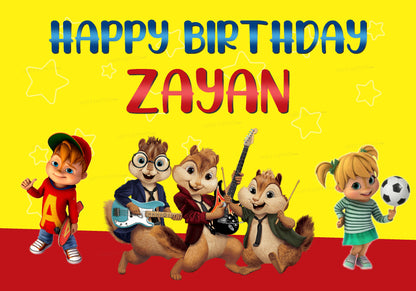 Alvin and Chipmunks Theme Classic Backdrop