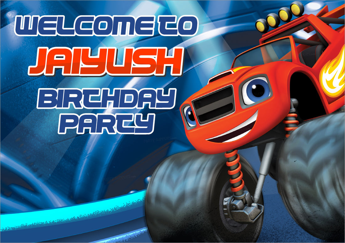 Blaze and the Monster Machines Theme Welcome Board