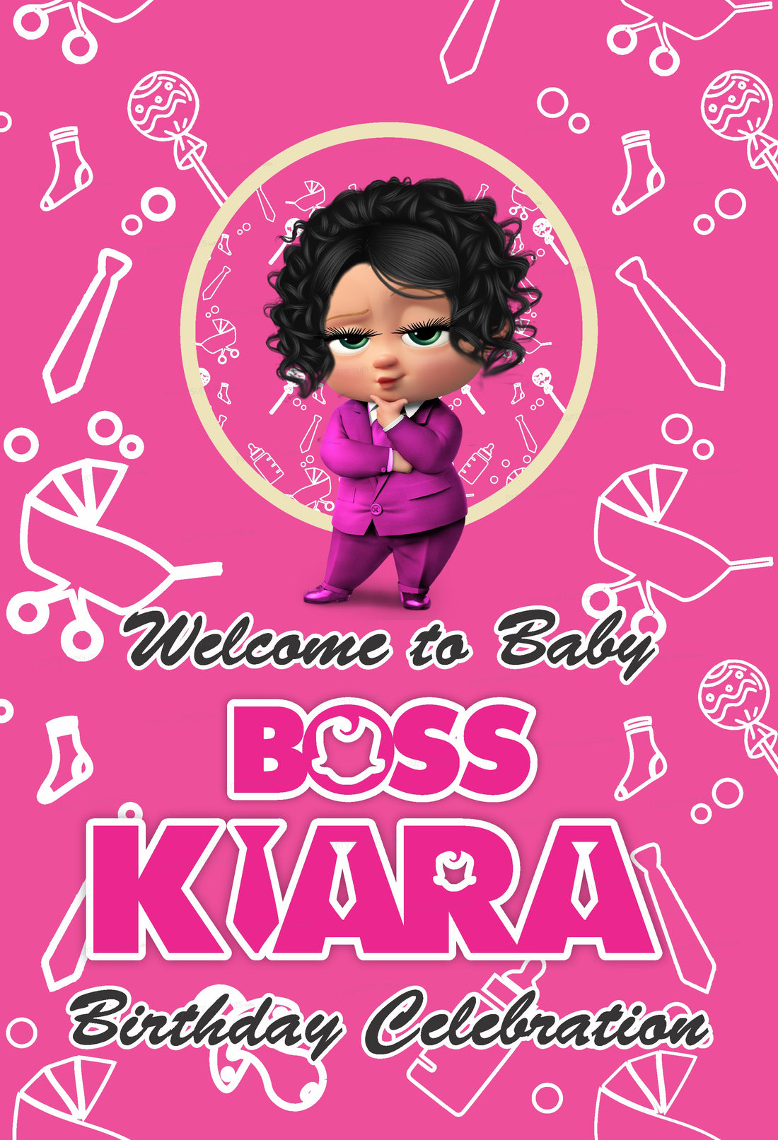 PSI Lady Boss Baby Theme Welcome Board - image 1 of 3 | Party Supplies India