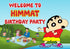 Shinchan Theme Customized Welcome Board - image 1 of 3 | Party Supplies India