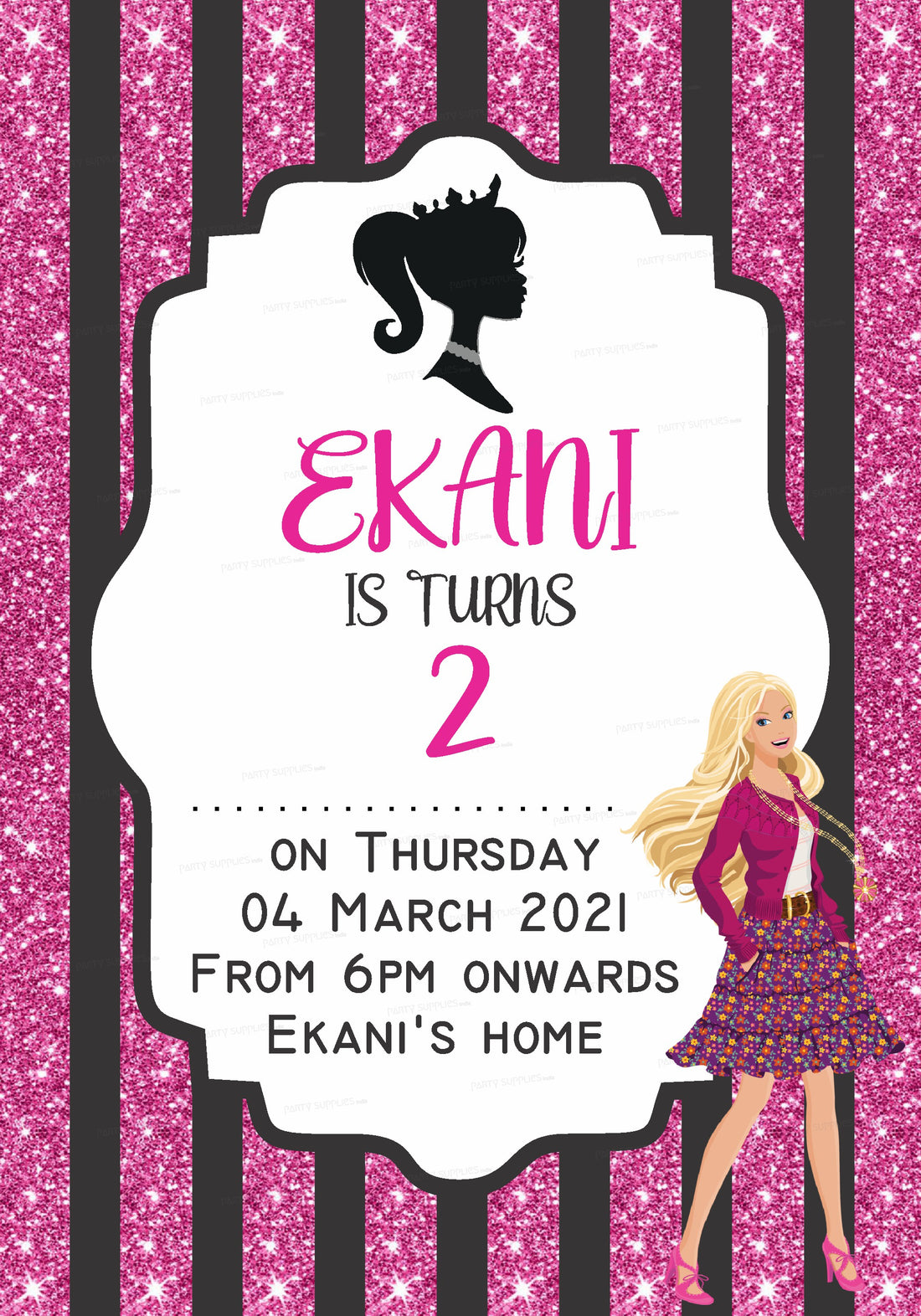 Barbie Theme Invite