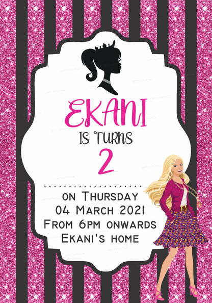 Barbie Theme Invite