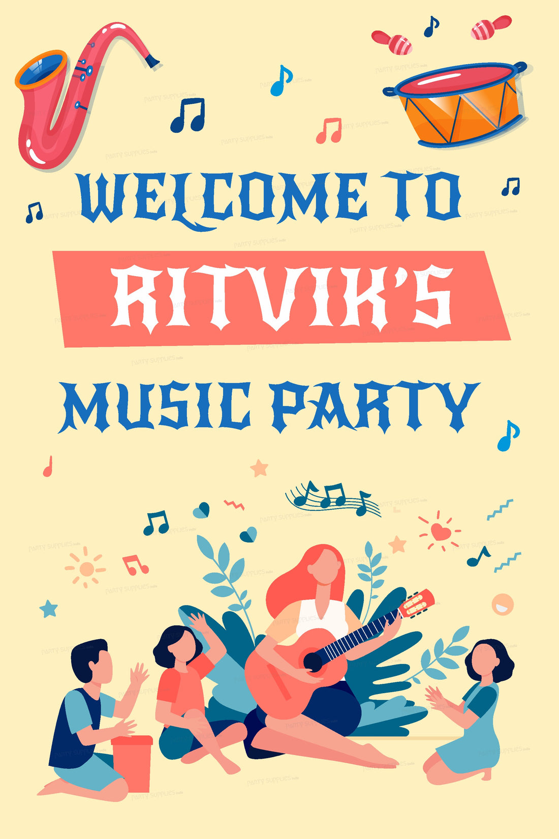 Music Theme Customized Welcome Board