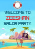 Sailor Theme Customized Welcome Board - image 1 of 3 | Party Supplies India