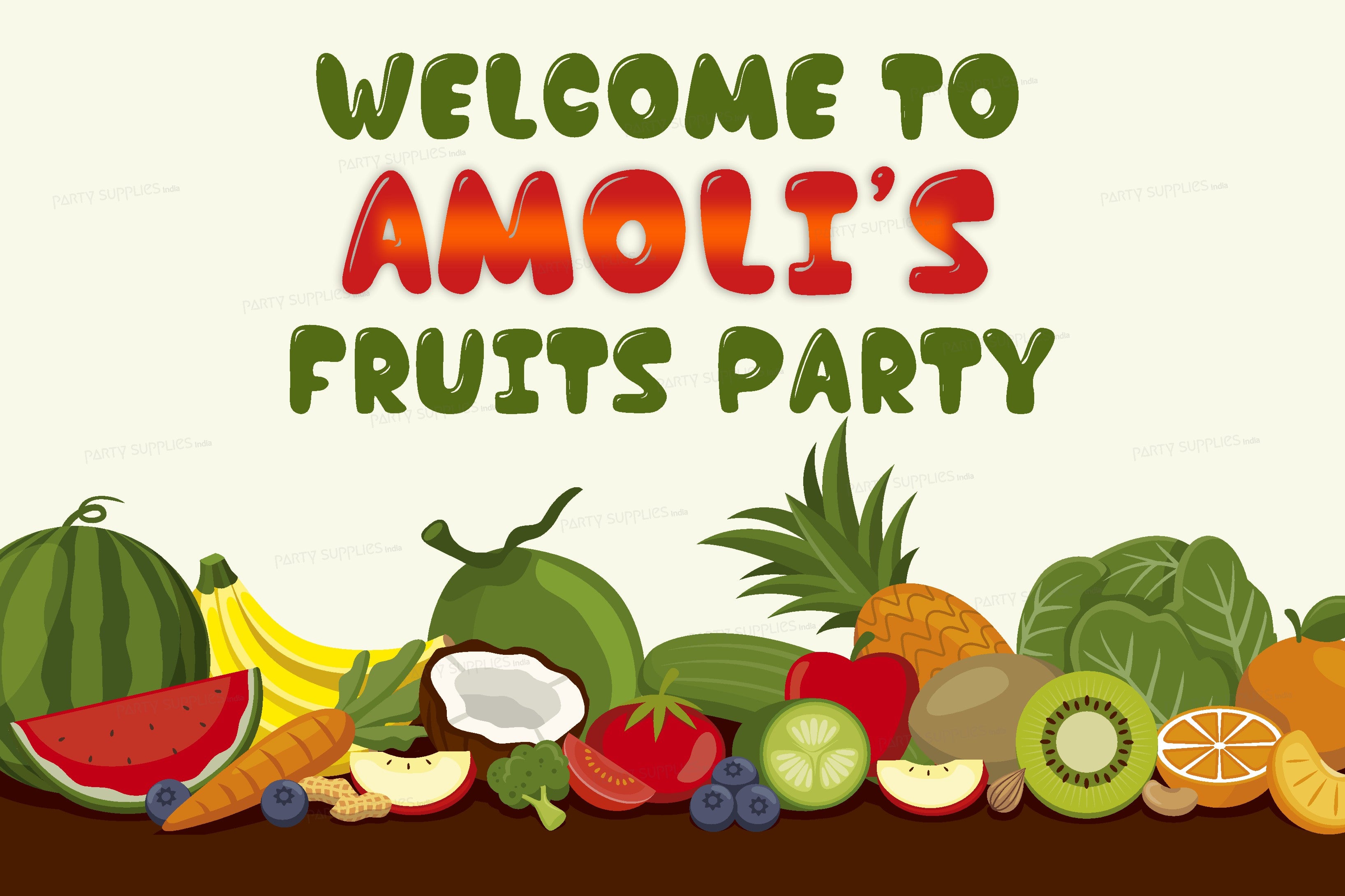 PSI Fruits Theme Personalized Welcome Board