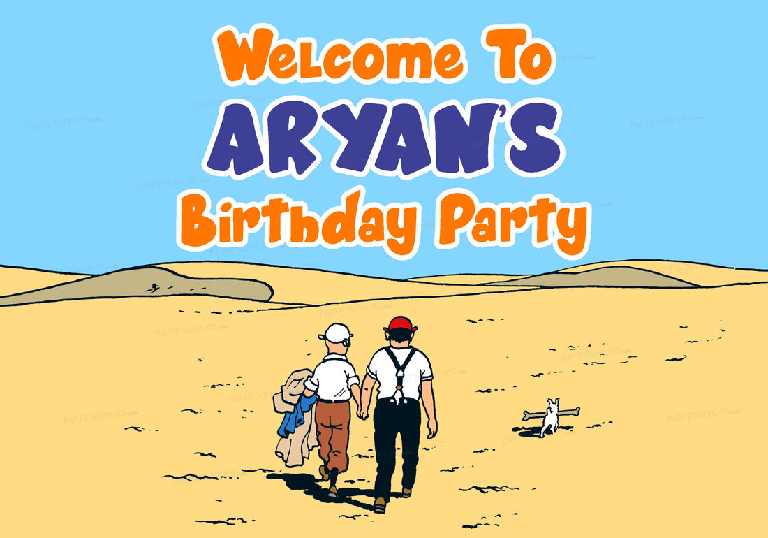 Tintin Theme Customized Welcome Board