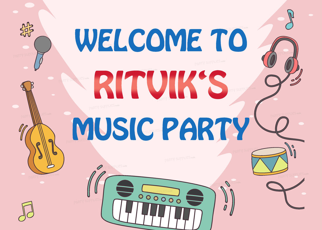 Music Theme Personalized Welcome Board