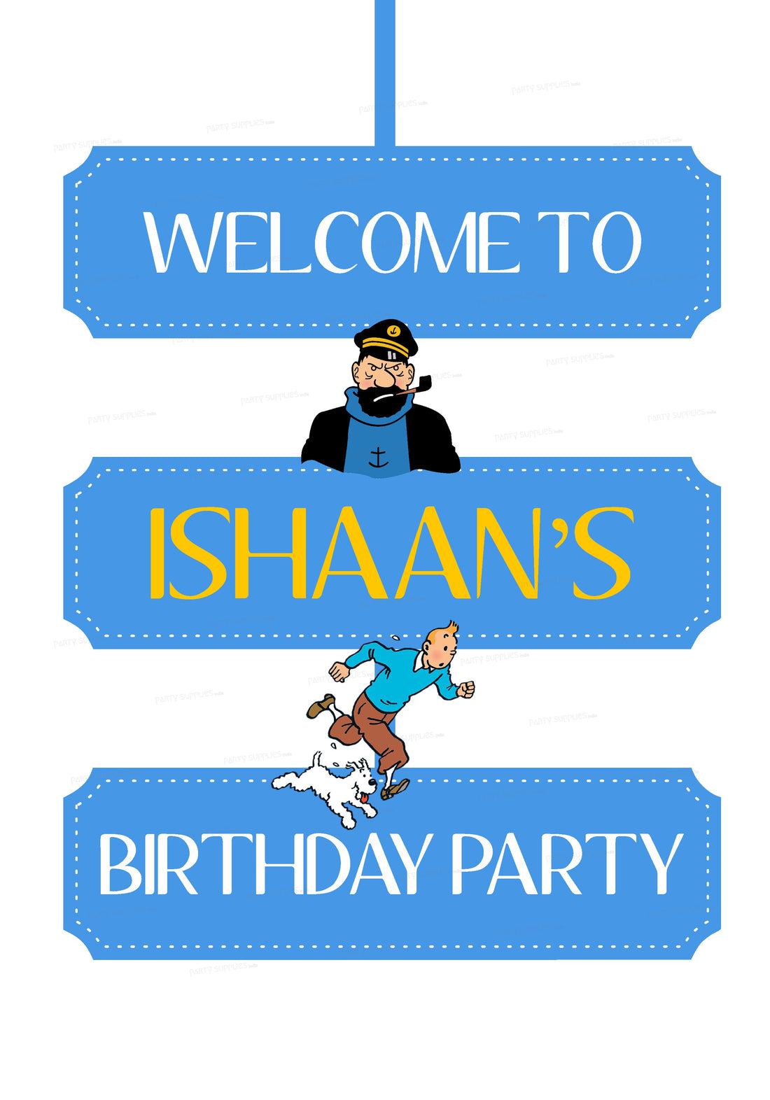 Tintin Theme Door Poster