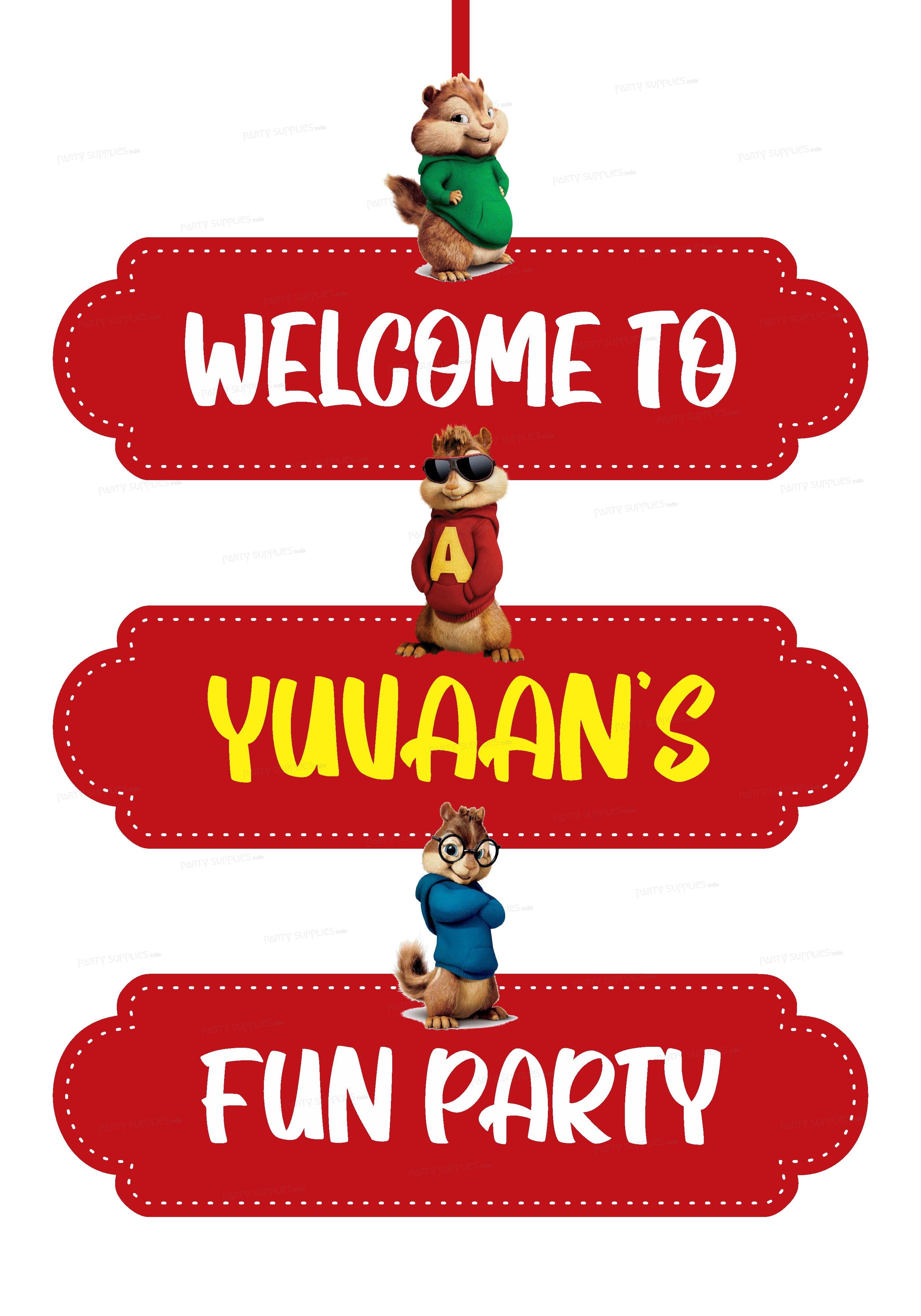 Alvin and Chipmunks Theme Door Poster