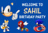Sonic the Hedgehog Theme  Welcome Board - image 1 of 3 | Party Supplies India