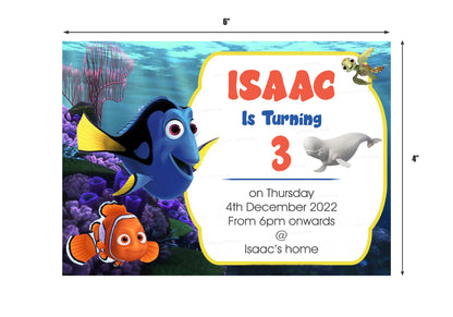 PSI Nemo and Dory Theme Classic Invite