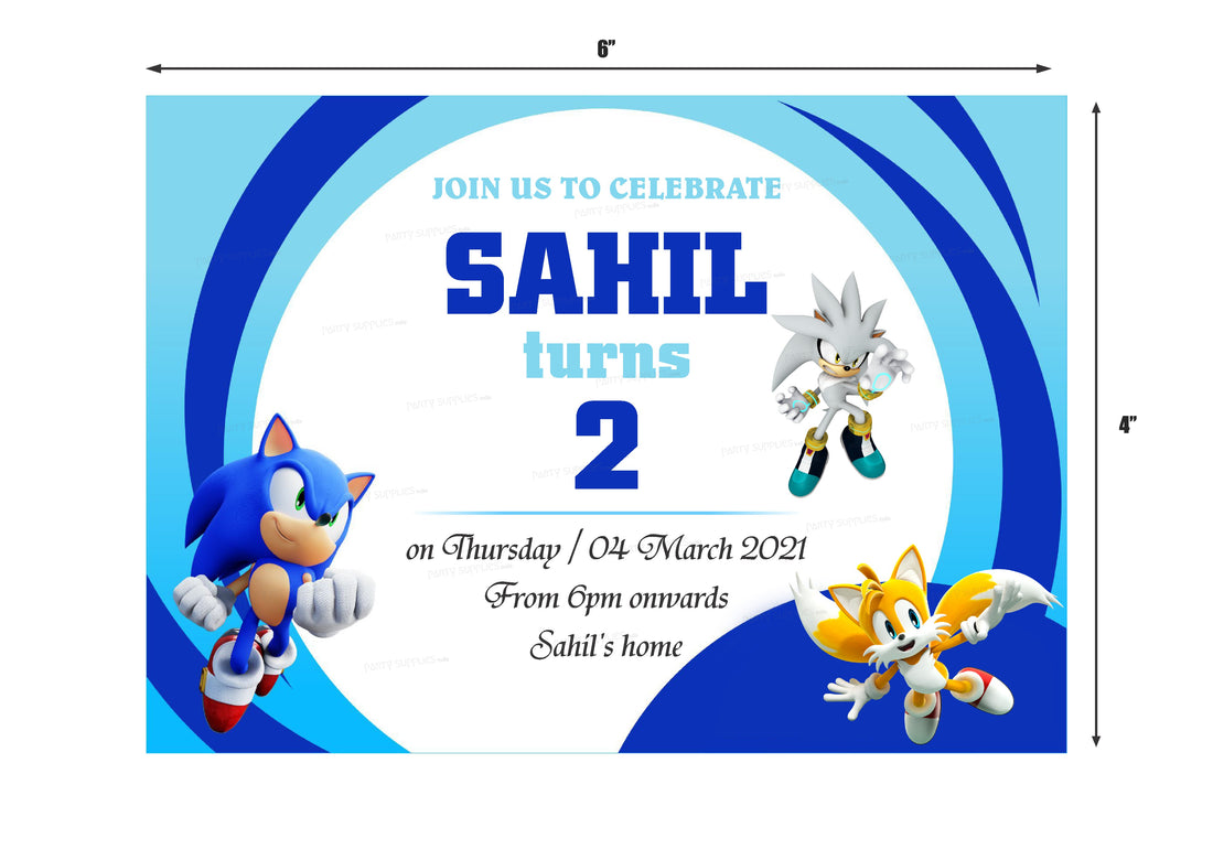 PSI Sonic the Hedgehog Theme Invite