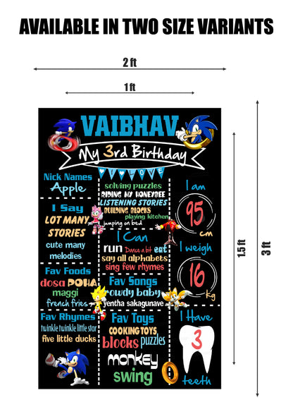 Sonic the Hedgehog Theme Chalk Board