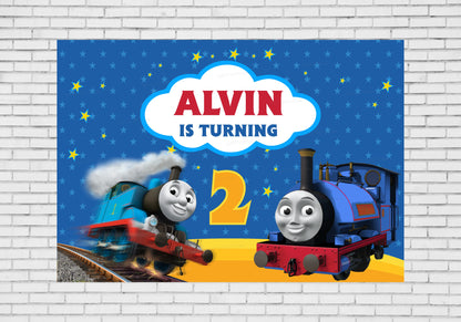 PSI Thomas and Friends Theme Customized Backdrop